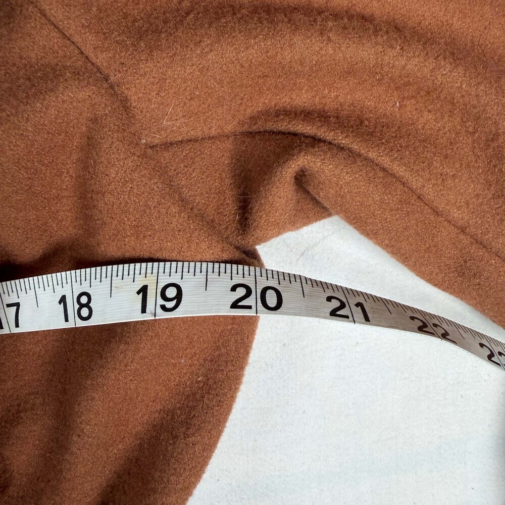Worthington Brown Wool Blend Medium Trench Coat Belted Button Closure - Picture 8 of 9